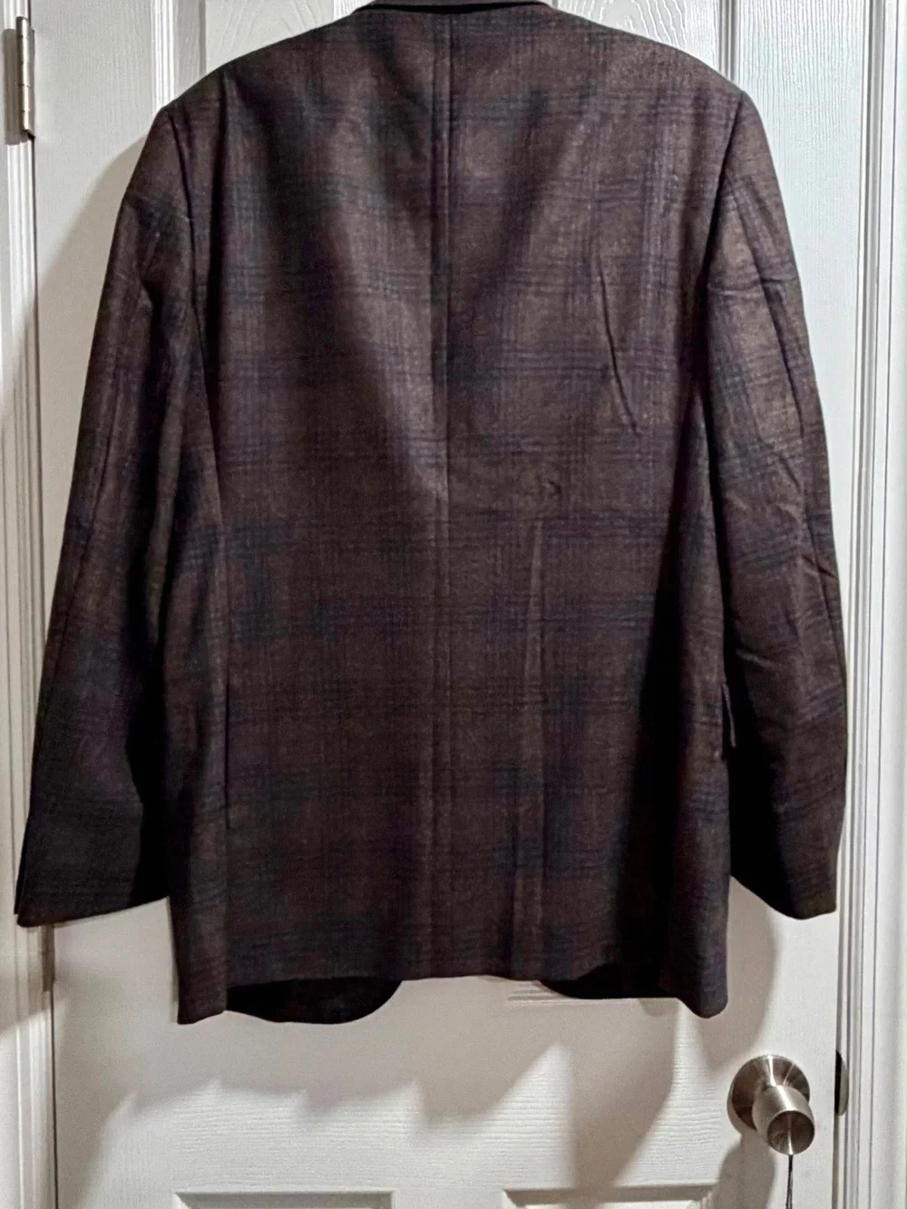 Brioni Brown and Blue Plaid Sport Coat